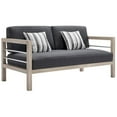 thumbnail image 2 of Modway Wiscasset Outdoor Patio Acacia Wood Loveseat Set EEI-3761-LGR-STE-SET, 2 of 7