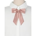 thumbnail image 4 of INSPIRE CHIC Women's Bow Tie Solid Color Western Ribbon Pre-Tied Bowtie Pink, 4 of 6