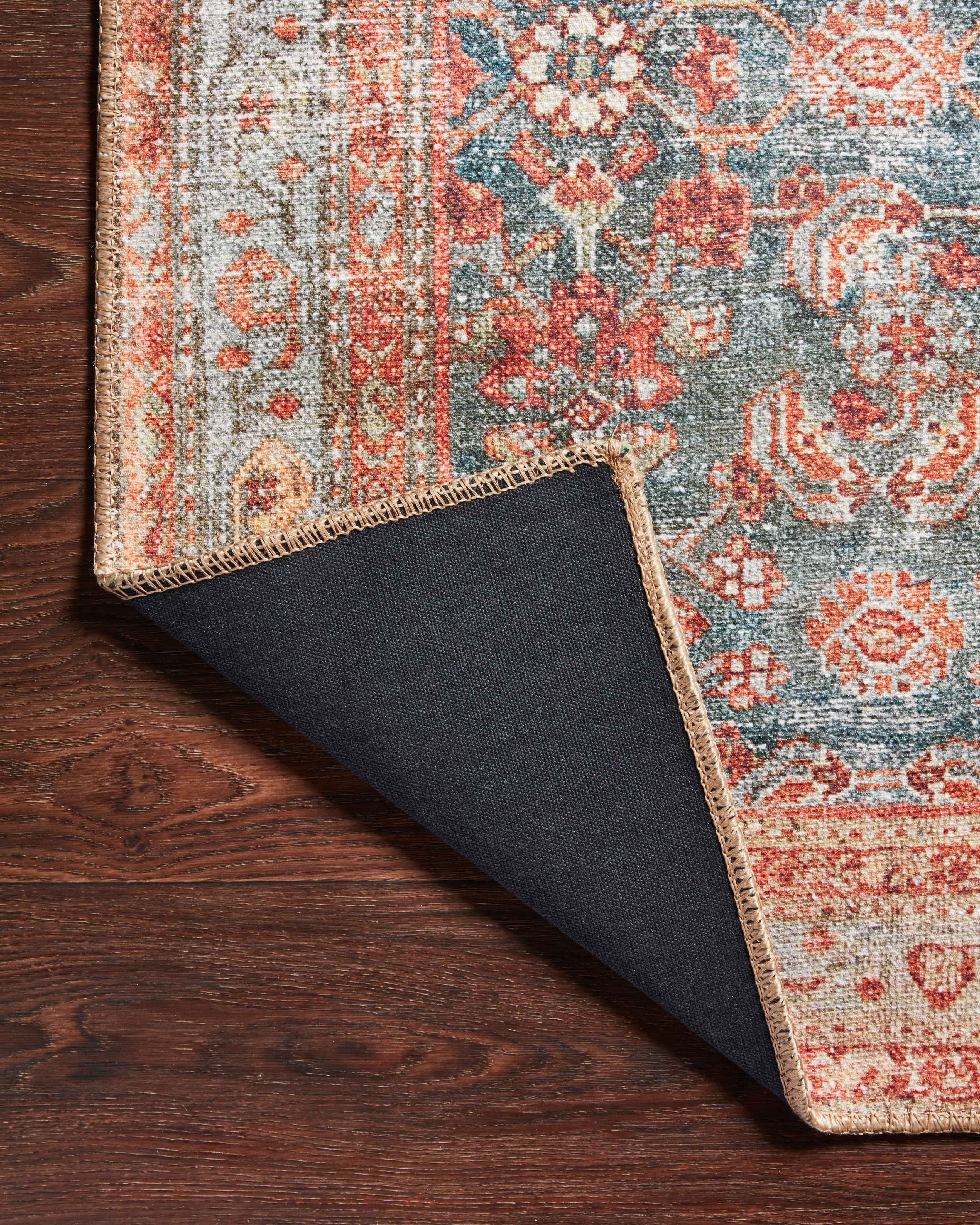 Echo Loom Grand Havana Denim / Red 2'-6" x 7'-6" Runner Rug