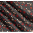 thumbnail image 3 of Soimoi Gray Cotton Voile Fabric Bunny & Heart Printed Craft Fabric by the Yard 42 Inch Wide, 3 of 7