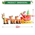 thumbnail image 4 of DeeKom【Black Santa】12' Christmas Inflatable Outdoor Decorations, Xmas Blow Up Santa Claus with Reindeers, Built-in LEDs Yard Garden Festival Celebration, 4 of 6