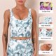 thumbnail image 2 of TFixol Sujetador deportivo para mujer con estampado Tie Dye extraíble acolchado elástico palangre, 2 of 8