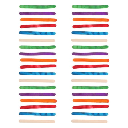 100 PCS Colored Wood Craft Sticks DIY Wood Craft Sticks Popsicle Craft Sticks Child