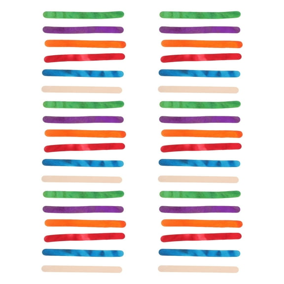 100 PCS Colored Wood Craft Sticks DIY Wood Craft Sticks Popsicle Craft Sticks Child