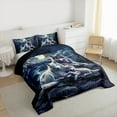 thumbnail image 3 of Manfei Wild Wolves Full Size Comforter Sets, Moon Night Star Bedding Comforter Set, Natural Mountain River Bedding Sets, Luxury Bedroom Decor Reversible 3-Piece, 3 of 8