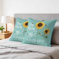 thumbnail image 6 of Pillow Covers 20x20 Set of 2, Sunflowers Square Throw Pillow Covers for Couch/Sofa/Living Room, Modern Bee You Are My Sunshine Teal Green Decorative Soft Pillowcases for Couch Throw Pillows, 6 of 9