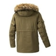 thumbnail image 5 of Men's Solid Color Hooded Jacket for Autumn and Winter - Comfortable Warm and Loose-Fit Design with Pockets, 5 of 9