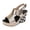 Gold, variant on Wedge Sandals for Women Dressy Open Toe Ankle Strap Buckle Platform Pumps Comfortable Summer Houndstooth Dressy Shoes Silver Size 7.5