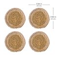 thumbnail image 5 of Kamenstein 4 Piece Jute & Cotton Coaster Set with Holder, Beige, 5 of 9