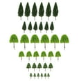 thumbnail image 2 of pitrice 30x Plastic Model Trees HO Scale Train Diorama Layout Scene Garden Park Mini, 2 of 9