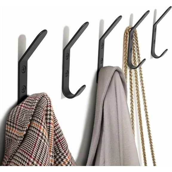 Stylish Coat Hooks For Wall Mount Set Of 5 - Decorative