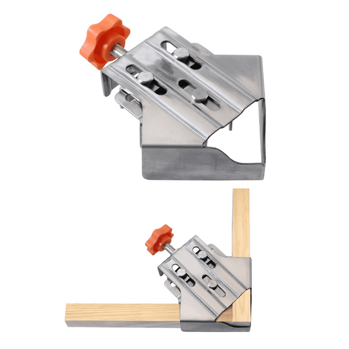 2Pc Carpenter Quick Positioning Clamp for Wood Panel Splicing 90 Degree Right Angle Fixing Clip Right Angle Clamp-Closed
