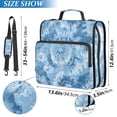 thumbnail image 3 of Haosy 3 Ring Zipper Binder with Shoulder Strap Waterproof Trapper Keeper 2 Inch D-Ring 500 Sheets Capacity, Sky Blue Tie-dye Burst, 3 of 8