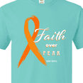thumbnail image 4 of Inktastic Faith over Fear Leukemia Awareness with Orange Ribbon T-Shirt, 4 of 5
