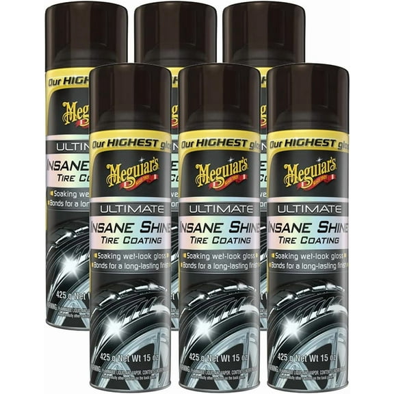 Meguiar's G190315 Ultimate Insane Shine Tire Coating (15 oz) - 6 Pack