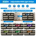 thumbnail image 3 of Kojooin 6-Drawer Rattan Dresser Organizer, Modern Farmhouse Chest with LED Light & Charging Station, Deep Drawers, 3 of 7