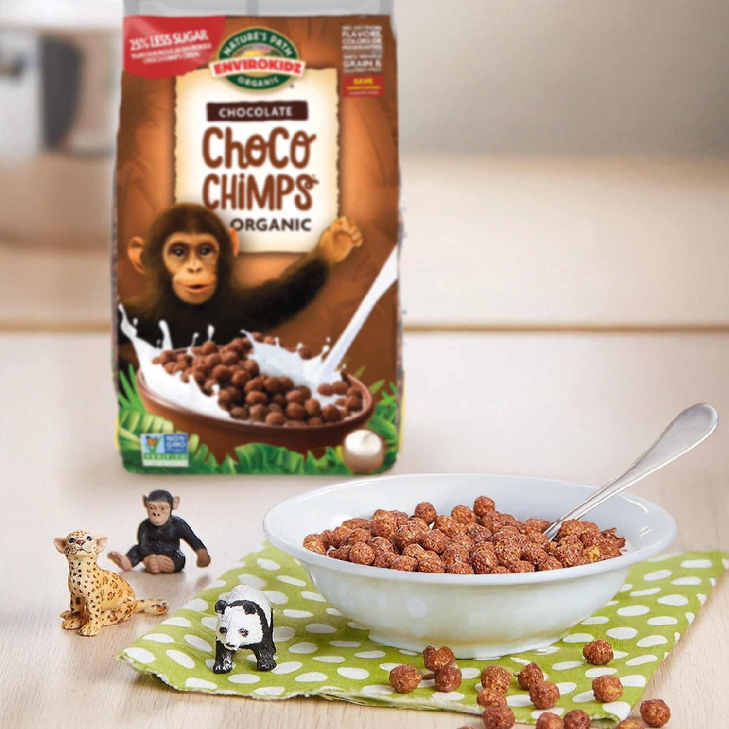 EnviroKidz Organic Choco Chimps Breakfast Cereal, 24oz Bag (pack of 6)
