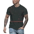 thumbnail image 1 of Ketyyh-chn99 Chemises pour Hommes Manches Courtes Couleur Unie T-Shirt à Manches Courtes T-Shirt à Col Rond à Manches Courtes pour Adulte Coton Doux Coupe Classique Rouge Melon D\'eau,2TG, 1 of 5