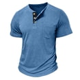 thumbnail image 6 of LIBRCLO Henley Shirts for Men Short Sleeve with Pocket Casual Crew Neck Shirts with 3 Button, 6 of 6