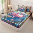 thumbnail image 2 of Homewish Kids Pink Axolotl Zipper Full Size Comforter Sets with Fitted Sheet and 2 Pillowcases, Ocean Cartoon Animal Zipper Bedding Set, Polka Dots Reversible, 4-Piece, 2 of 6