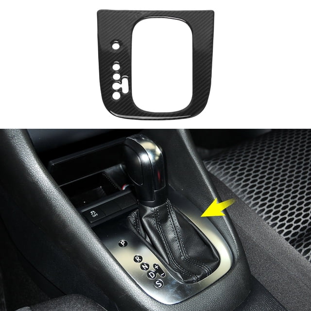 Cubierta del Botón del Pomo de Cambio de Marcha ABS Única para VW Golf 6 GTI MK6 2008-2013, Calcomanía de Panel de Consola, Accesorios de Interior de Fibra de Carbono Negra