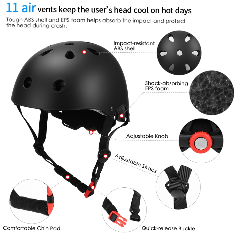 Protective Gear,1 Helmet And In 1 Helmet And Pads Set Kids 7 In Helmet And Pads 7 In 1 Kids Knee Pads Wrist Roller Adjustable Kids Knee Zdhf Kids Bike Helmet Rookin