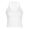 thumbnail image 3 of Posijego Women's Summer Undershirts V Neck Ribbed Tank Tops Slim Tight Camisole Basic Layering Shirts, 3 of 6