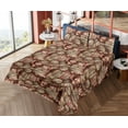 thumbnail image 4 of Ambesonne Ethnic Fitted & Flat Sheet with Shams 4 Pcs Set, Abstract Stars Vintage Art, King, Pale Redwood and Umber, 4 of 5