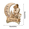 thumbnail image 3 of Wooden Parent Figurine Heart Shaped I Love You Mom and Dad Desk Decor Gift for Fathers Day Mothers Day Birthday Thanksgiving, 3 of 8