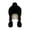 Black, variant on Women's Winter Furry Trapper Hat with Pom Pom & Ear Flaps Warm Plush Bobble Cap for Snow Cold Weather Wine One size