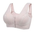 thumbnail image 3 of DuoJiaJ Bra And Panty Sets For Women Front Button Shaping Cup Shoulder Strap No Underwire Bra Plus Size Underwear Set Sports Bras for Women Gray, 3 of 5