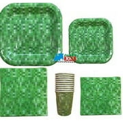 Minecraft Inspired Block Pattern Basic Party Pack for 10 Guests