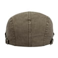 thumbnail image 5 of XIAOCHA Men's Washed Cotton Ivy Cap Adjustable Buckle Closure Flat Brim Flatcap, 5 of 5
