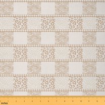 Homewish Chic Buffalo Plaid Fabric by the Yard 2 Yards, Fashion Leopard Print Sewing Fabric, Romantic Cheetah Animal Fabric for Sewing, Breathable Home Decor