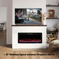 thumbnail image 4 of Costway Foyer Électrique Linéaire de 40 Pouces 1500 W Encastré Mural avec Flamme Multicolore, 4 of 10