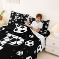 thumbnail image 3 of Erosebridal Boys Personalized Gifts Full Size Sheets,Alphabet P Kids Bed Sheets For Football Sport Games Lover 4 Pieces, 3 of 6