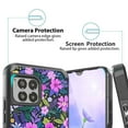 thumbnail image 3 of TJS for T-Mobile Revvl 7 Pro 5G Phone Case, with Tempered Glass Screen Protector, Dual Layer Hybrid Magnetic Support Shockproof Heavy Duty Cover (Mystical Floral Boom), 3 of 6