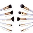 thumbnail image 3 of Soft Makeup Brushes, Precision Brushes With Marble Handle, Synthetic Fibers For Non-Shedding Professional Makeup Application, Complete Makeup Brush Set Including Face And Eye, 3 of 7