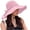 Pink01, variant on Beach Hat Knit Wide Floppy Brim Sun Bucket Hat with Braided Crown Band and Side Floating Bow, Adjustable Windproof Chin Cord Sun Hat Bucket Hat
