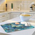 thumbnail image 6 of Dish Drying Mat Kitchen Pad Large Counter Absorbent Dish Mats Drainer Gold and Teal Butterflies, 6 of 8
