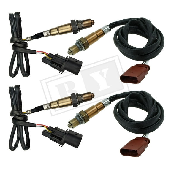 Ruiya 4Pcs Upstream & Downstream For 2004-2007 Volkswagen Touareg, 2004-2006 Audi A8 Quattro 4.2L O2 Oxygen Sensor