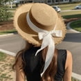 thumbnail image 4 of Summer Wide Brim Sun Hat for Women Men Breathable Straw Beach Hat Casual Outdoor Sunshade Cap, 4 of 4