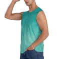 thumbnail image 3 of Fotbe Teal Turquoise1 Men's Camiseta sin Mangas Estampada para Hombres, Playera Casual para Gimnasio, Entrenamiento, Playa-Large, 3 of 7