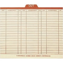 Smead Manila Out Guides, Printed Form Style, 1/5-Cut Top Tab, Out, 8.5 x 11, Manila, 100/Box (51910)