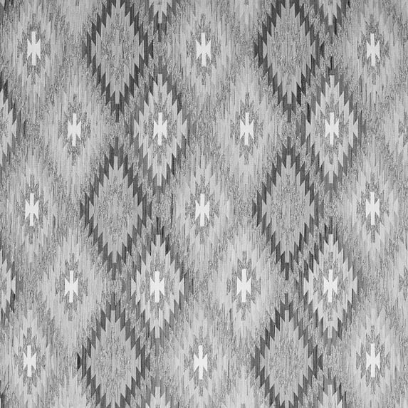 Ahgly Company Indoor Square Southwestern Gray Country Area Rugs, 4' Square