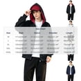 thumbnail image 3 of Stylish Jackets for Men Jerdar Men Contrast Color Hood Zip Up Sweatshirt Jacket, Oversized Loose Long Sleeve Hoodie with Kangaroo Pocket, Cotton Autumn Casual Outer Coat, 3 of 5