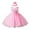 Style C#019 Light pink, variant on Girls Princess Gown Performance Sleeveless Tulle Flower Girl Dress with Floral Embroidery and Bow for Kids Baby Girls Party Wedding Birthday Gown Set Princess Dress Up for Girls 4-6 (Champagne 80)