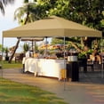 thumbnail image 2 of Ainfox 10x10 ft Pop Up Canopy Tent, Instant Outdoor Shade Shelter with Portable Carrying Bag, Waterproof UV Protection Gazebo for Events, Parties and Beach,Brown, 2 of 10