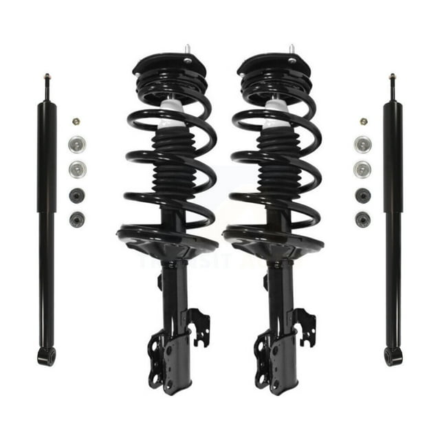 Transit Auto Front Rear Complete Suspension Shocks Strut and Coil Spring Mount Assemblies Kit for Car 2004-2006 Toyota Sienna AWD 7 Passenger Only - Left Right Side (Driver Passenger) K78M-100244