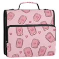 thumbnail image 5 of FORMRS Zipper Binder with Shoulder Strap 2-inch Ring 500 Sheet Capacity File Bag, Phones and Hearts, 5 of 5